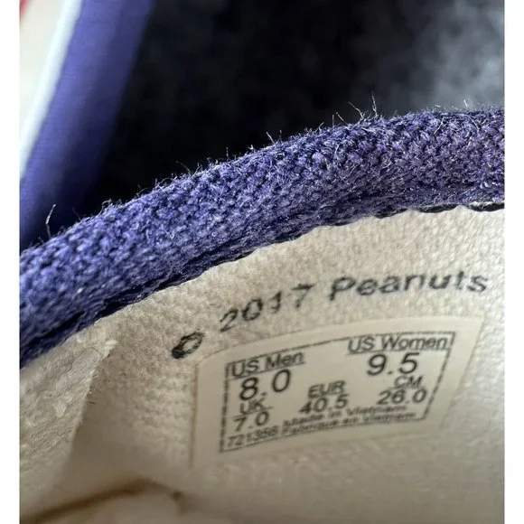 Vans Slip On Peanuts Christmas Tree Charlie Brown Snoopy Men's 8.0 Women's 9.5 - Picture 11 of 12